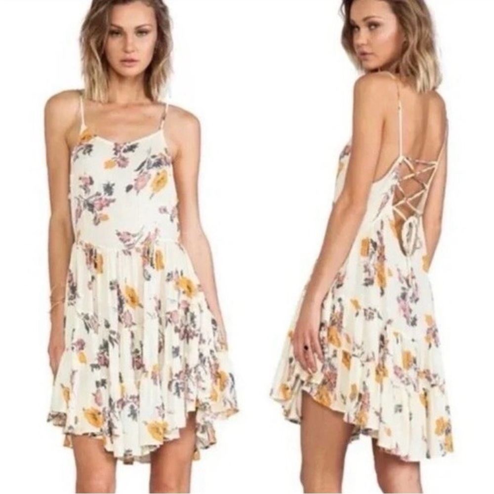 Free People Floral Spaghetti Strap Dress